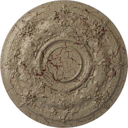Ekena Millwork Darnay Ceiling Medallion (Fits Canopies up to 7 1/4"), 29 1/4"OD x 2"P, Gobi Desert Crackle CM29DAGDC